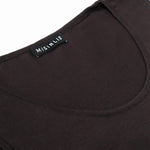 Brown Sleeveless U-Neck Women's Athletic Shirt