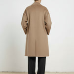Stone Cross Over Belted Long Women's Coat