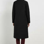 Black Quilted Pocket Detailed Women's Coat