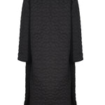 Black Quilted Pocket Detailed Women's Coat