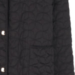 Black Quilted Pocket Detailed Women's Coat