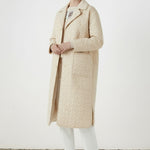Ecru Quilted Pocket Detail Women's Coat