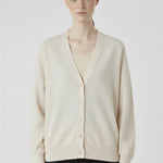Women's Cardigan with Ecru Button Details