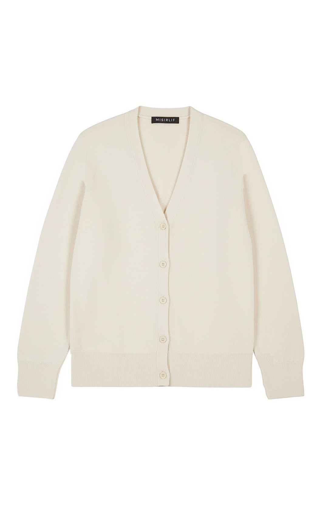 Women's Cardigan with Ecru Button Details