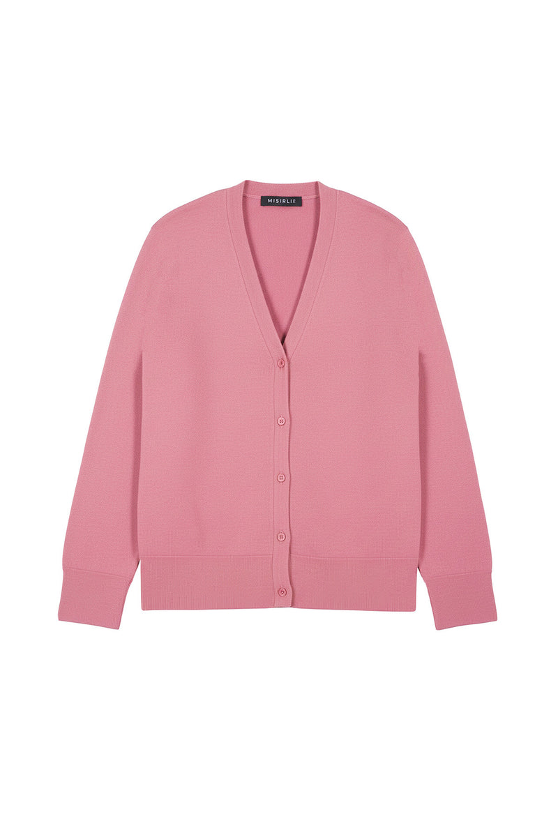 Women's Sweater with Pink Button Details