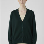 Green Button Detail Women's Cardigan