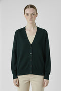 Green Button Detail Women's Cardigan