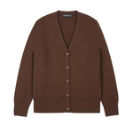 Brown Button Detail Women's Cardigan
