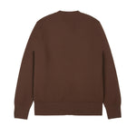 Brown Button Detail Women's Cardigan