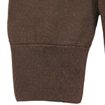 Brown Button Detail Women's Cardigan