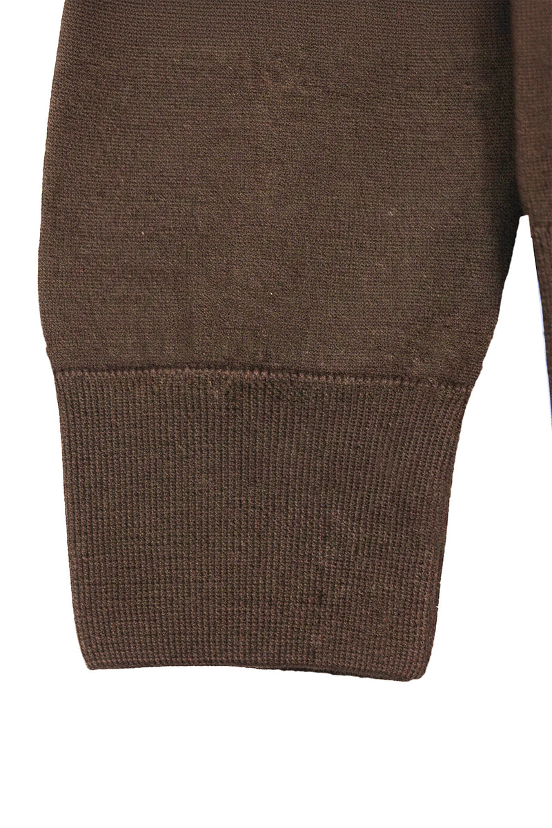 Brown Button Detail Women's Cardigan