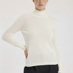 Ecru Fisherman's Neck Women's Sweater