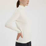 Ecru Fisherman's Neck Women's Sweater