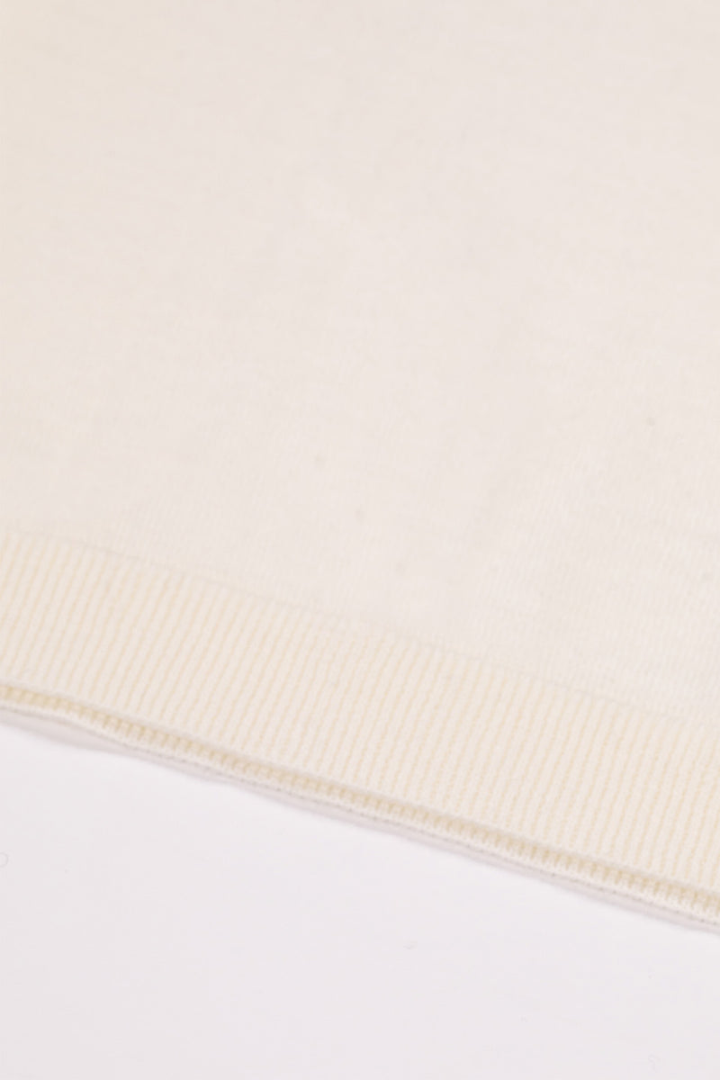 Ecru Fisherman's Neck Women's Sweater