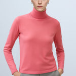 Pink Fisherman's Neck Women's Sweater
