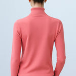 Pink Fisherman's Neck Women's Sweater