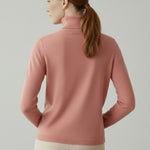 Pink Fisherman's Neck Women's Sweater