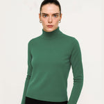 Green Fisherman's Collar Women's Sweater