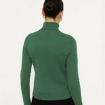 Green Fisherman's Collar Women's Sweater
