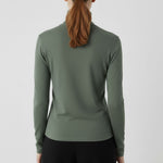 Green Fisherman's Collar Women's Sweater