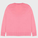 Pink Long-Sleeved V-Neck Women's Sweater
