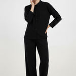 Black Pocket Detailed Women's Trousers