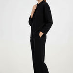 Black Pocket Detailed Women's Trousers