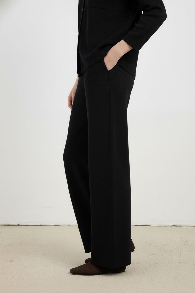 Black Pocket Detailed Women's Trousers
