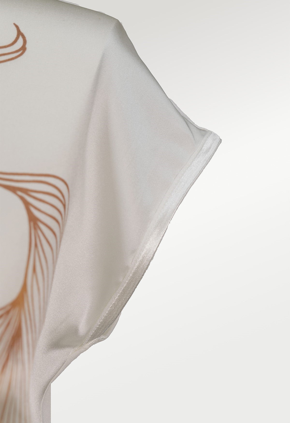 Ecru Blouse with Abstract Pattern