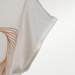 Ecru Blouse with Abstract Pattern