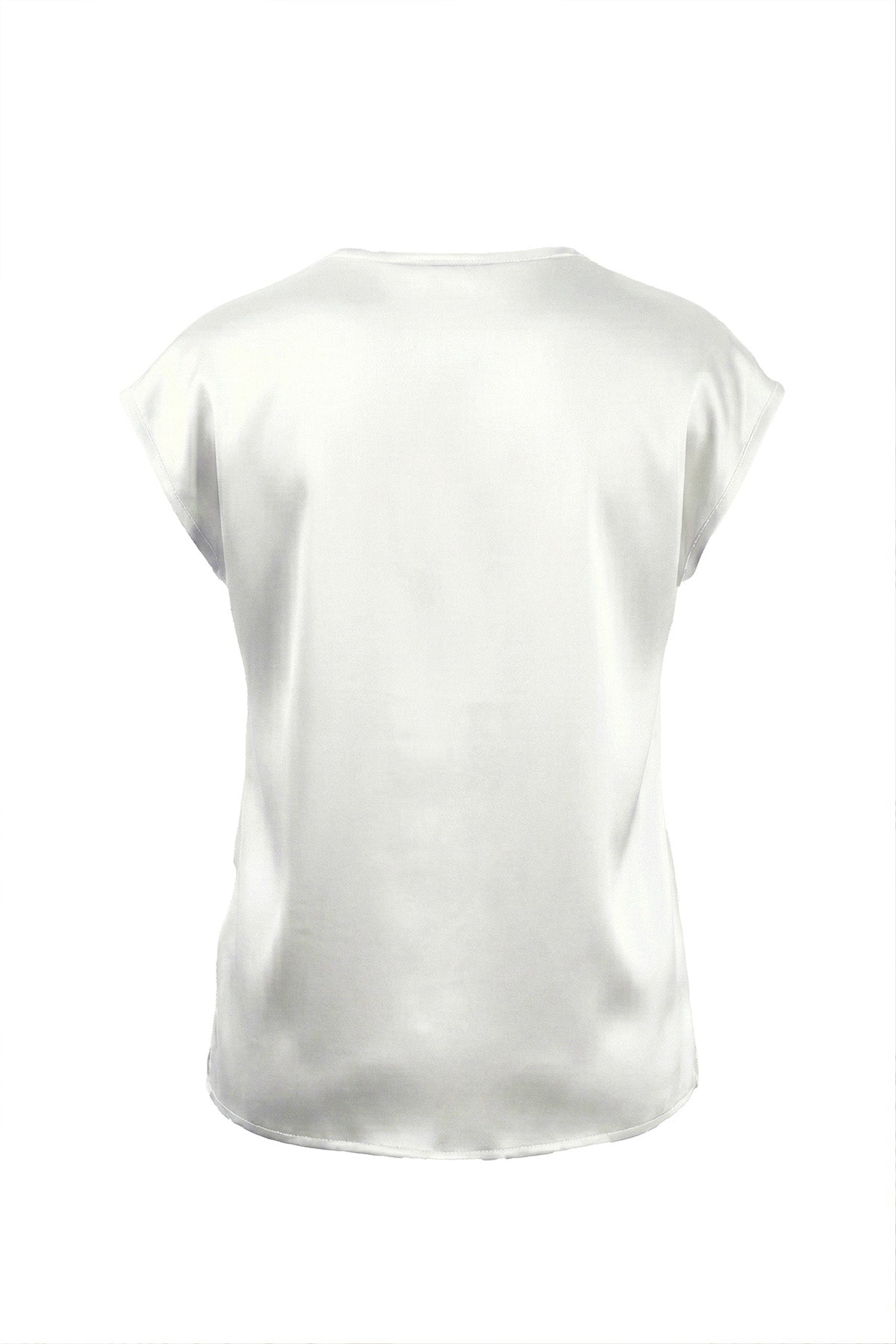 Ecru Blouse with Abstract Pattern