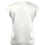 Ecru Blouse with Abstract Pattern