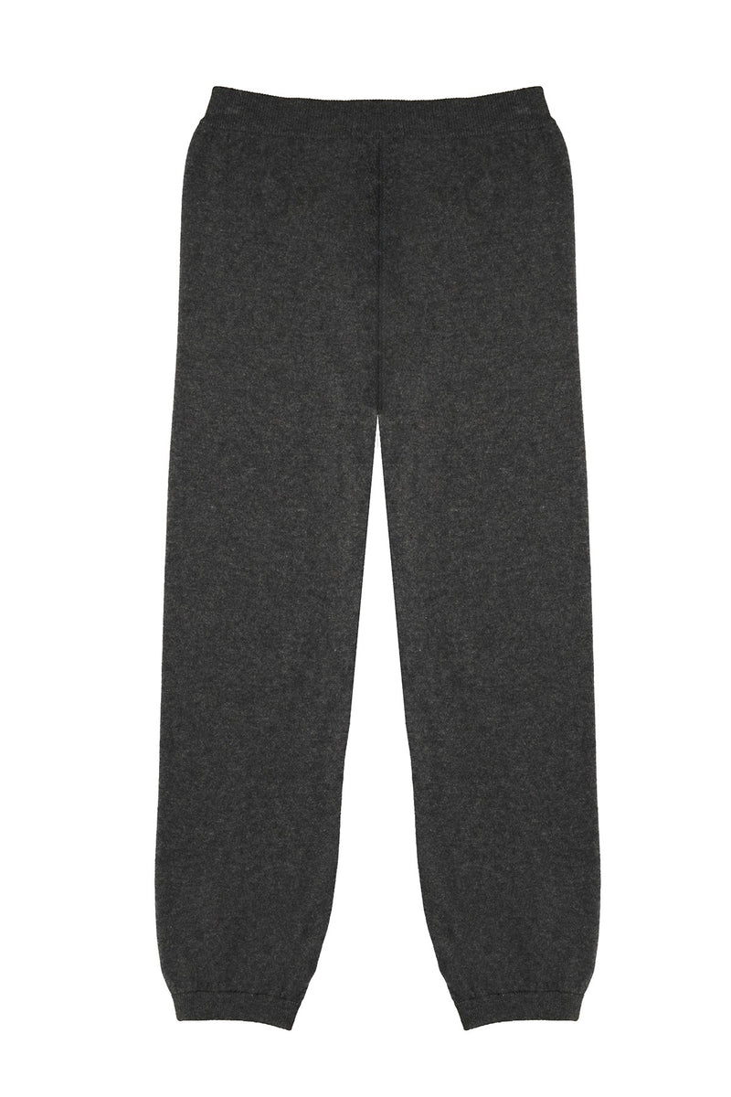 Dark Gray Rib-Bottomed Women's Pants