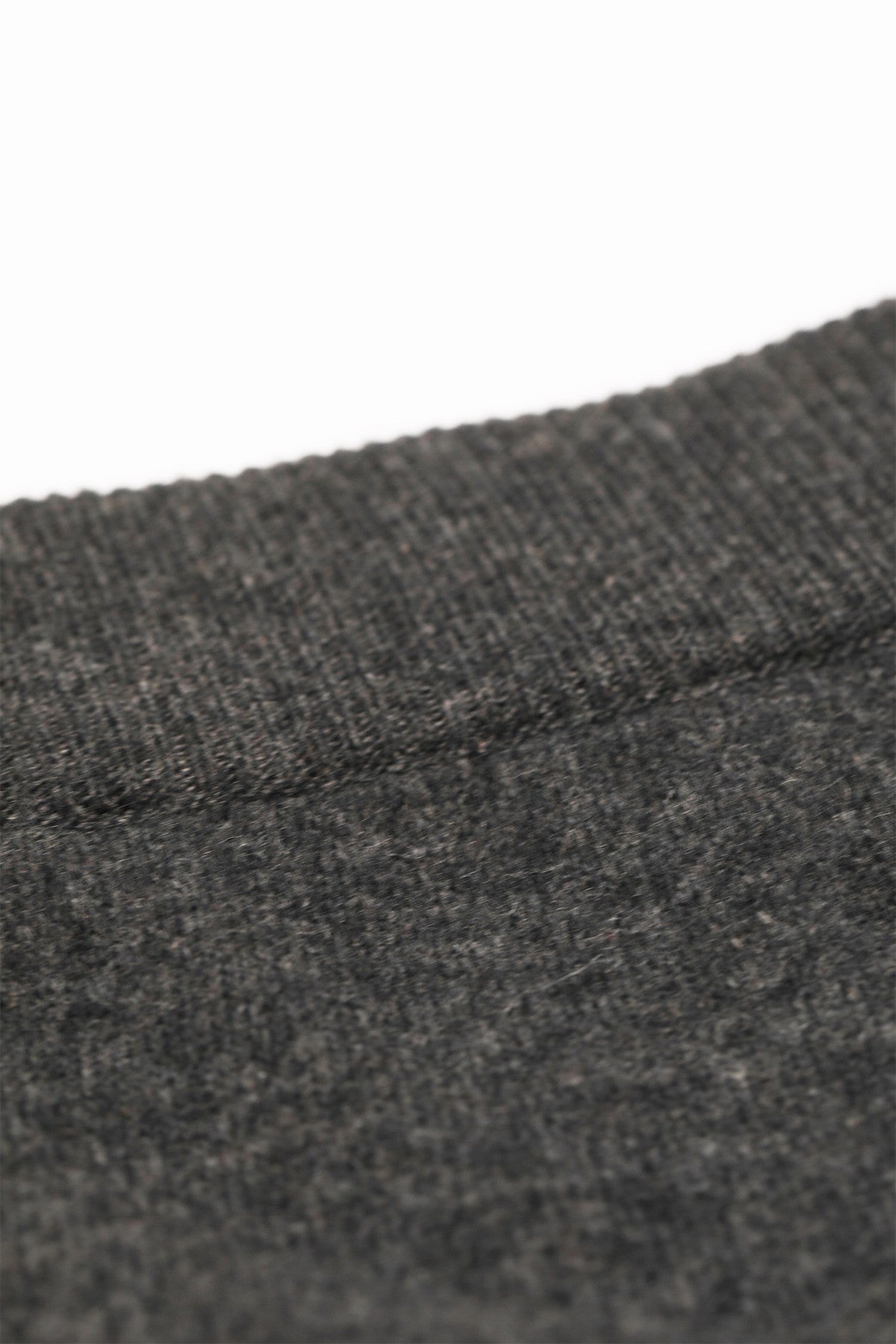 Dark Gray Rib-Bottomed Women's Pants