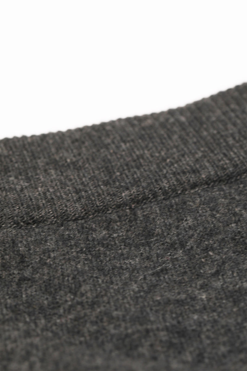 Dark Gray Rib-Bottomed Women's Pants