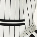 Ecru Black Striped Women's Jacket