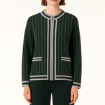 Women's Nefti Green Striped Jacket