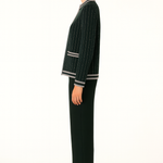 Women's Nefti Green Striped Jacket