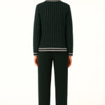 Women's Nefti Green Striped Jacket