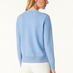 Baby Blue Flower Embroidered Women's Cardigan