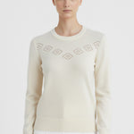 Ekru Ajur Detaylı Kadın Kazak