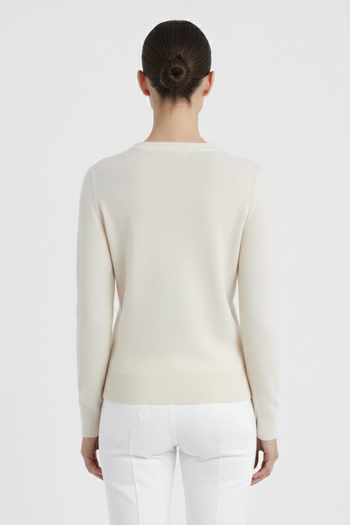 Ekru Ajur Detaylı Kadın Kazak