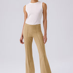 Light Beige Ribbed Spanish-Style Women's Pants