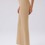 Light Beige Ribbed Spanish-Style Women's Pants