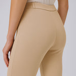 Light Beige Ribbed Spanish-Style Women's Pants