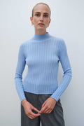 Light Blue Women's Half-Zip Sweater