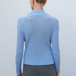 Light Blue Women's Half-Zip Sweater