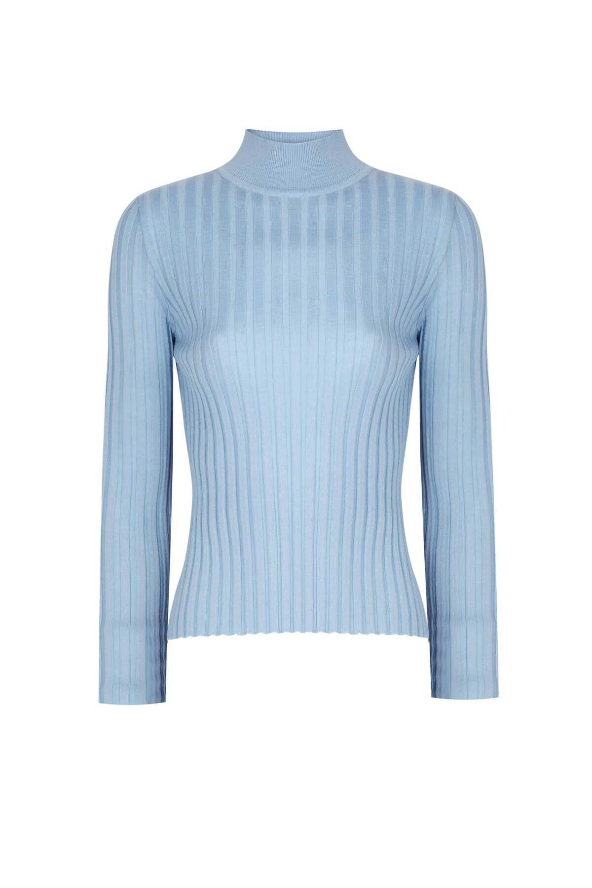 Light Blue Women's Half-Zip Sweater