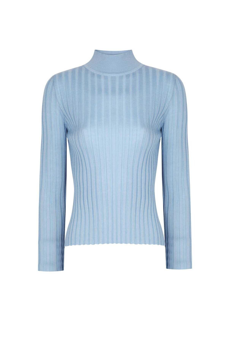 Light Blue Women's Half-Zip Sweater