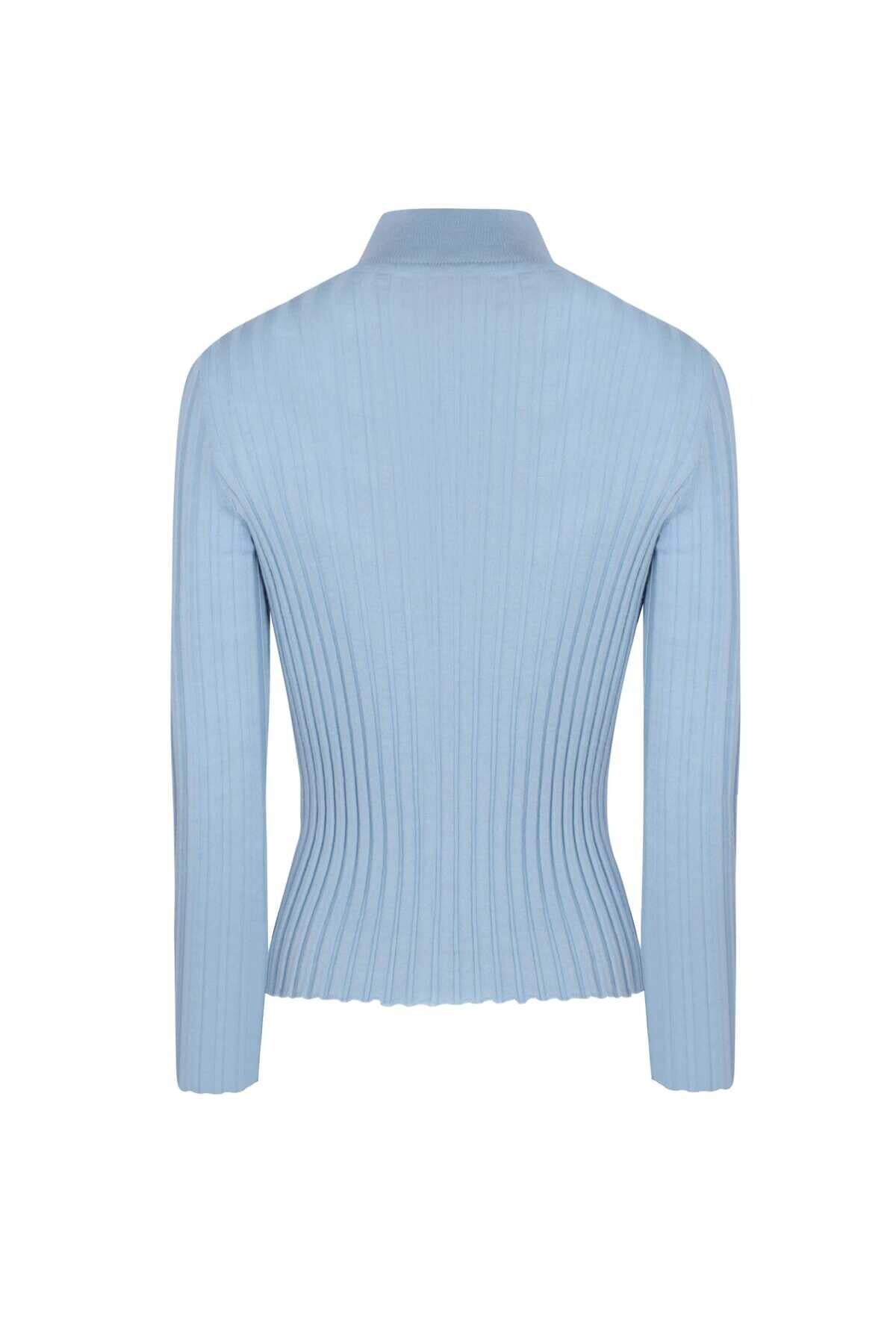 Light Blue Women's Half-Zip Sweater